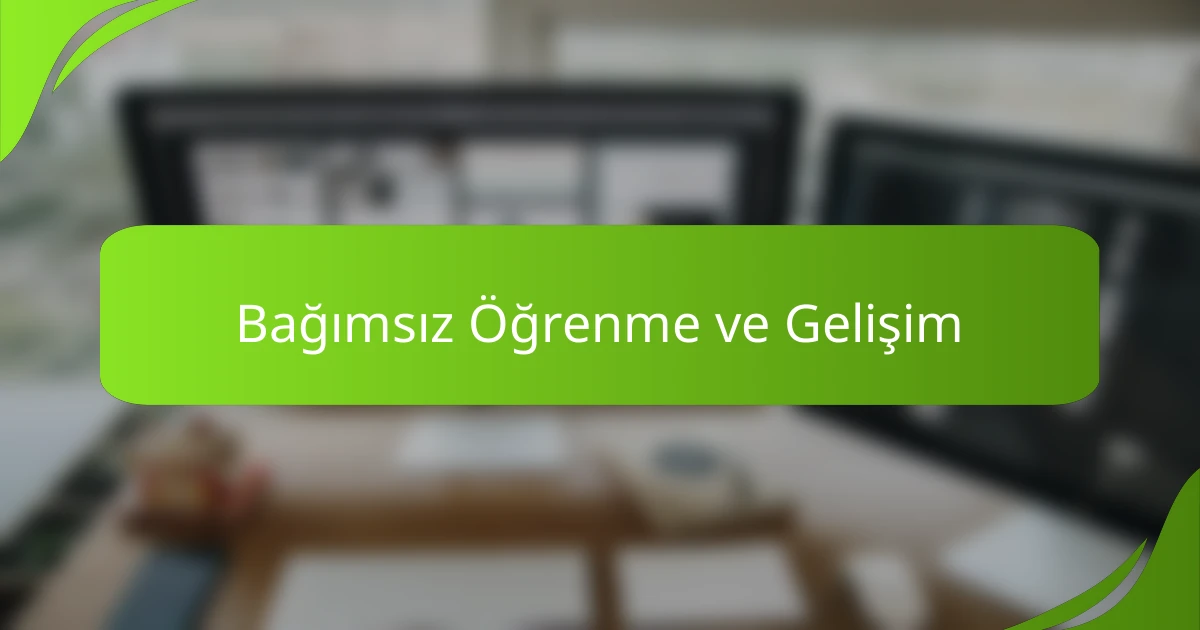 Bağımsız Öğrenme ve Gelişim