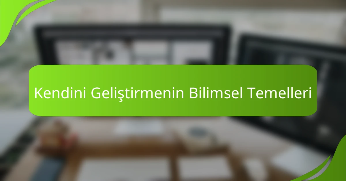 Kendini Geliştirmenin Bilimsel Temelleri